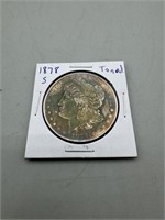 Toned 1878-S Morgan Silver Dollar