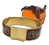 Hermes Enamel Bangle Bracelet