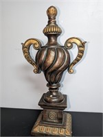Large Decorative Urn Attached Pedestal. Composite