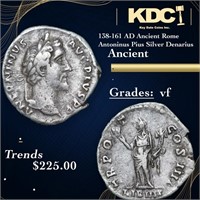 138-161 AD Ancient Rome Antoninus Pius Silver Dena