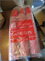red plastic cups