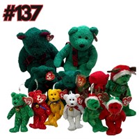 Vintage Lot: 12 TY Jingle Beanies Bears