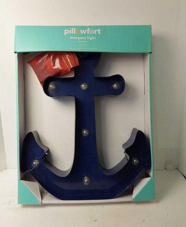 NIB Pillowfort Marquis Blue Anchor Light U13B