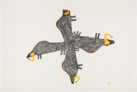 LUKE ANGUHADLUQ, INUIT, Musk-Oxen, 1973 #4