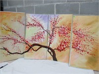 Set of 4 Canvas to make 1 Large Wall Art