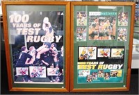 Three various framed Australian Rugby posters