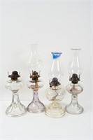 4 ASSORTED OIL LAMPS