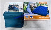 Full Size Inflatable Mattress and Pair of Camping