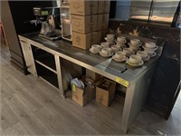 SS COFFEE STATION WITH SINK + DRAIN