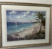Beautiful beach picture approx 21 x 17