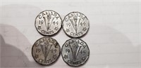 4-1944/45 Victory Nickels King George VI