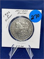 1902-P Morgan Silver Dollar Very Fine