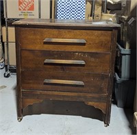 DIY Vintage Dresser on Metalic Wheels