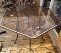 Patio table. Six sided. 52ins