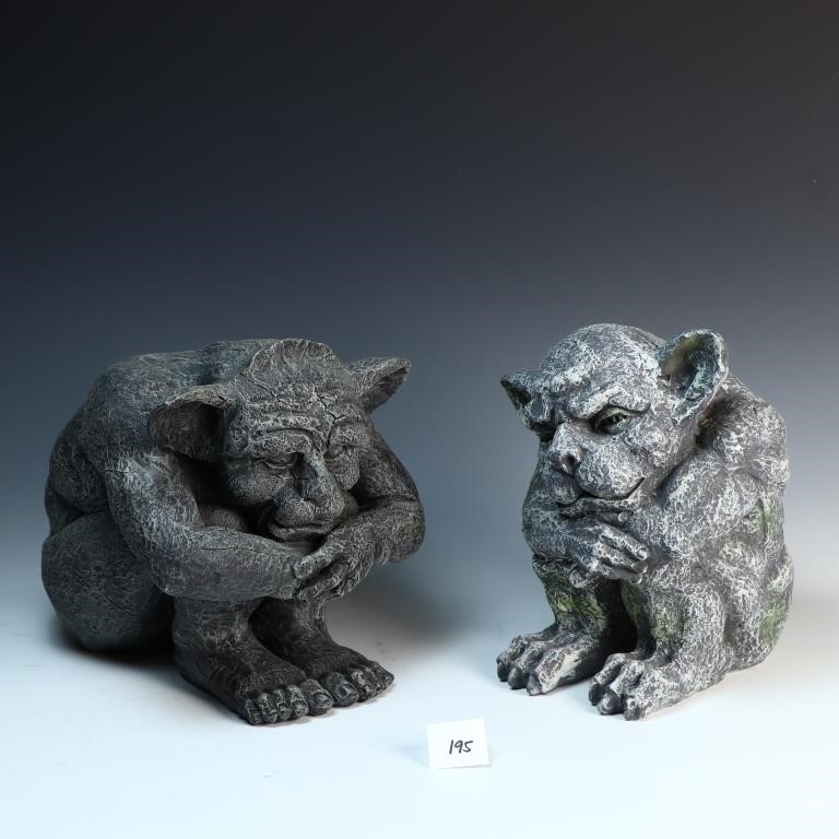 Two lawn or indoor Gargoyles