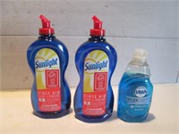 LOT 2 SUNLIGHT RINSE AID-500ML+ DAWN DISH SOAP