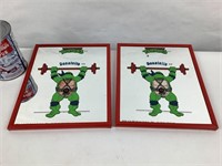 2 miroirs Teenage Mutant Ninja Turtles, 1990