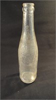 Vintage Pepsi Cola Embossed Clear Glass Bottle