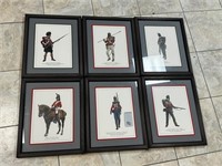 6 Framed Officer Prints