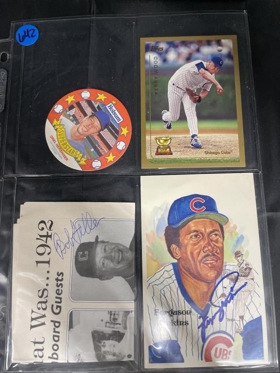 HOF AUTOGRAPHS BOB FELLER/FERGIE JENKINS NO COA