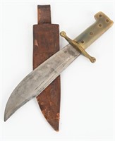 WWII US MARINE RAIDER V-44 GREEN HORN BOWIE KNIFE