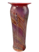 Stunning Signed Thick Art Glass Vase