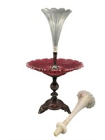 1884 H. Wilkinson & Co. Cranberry Epergne