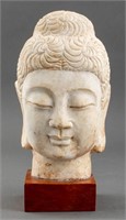Chinese Sandstone Buddha Head Sculpture