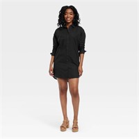 Women's Long Sleeve Mini Shirtdress - Universal
