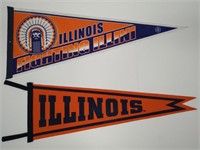 2 University of Illinois Fighting Illini Pennants