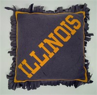Vintage University of Illinois Illini Pillow