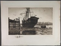 3 etchings by Mielatz, Wellstood, 1 other.