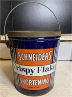 Schneider’s  Shortening  tin