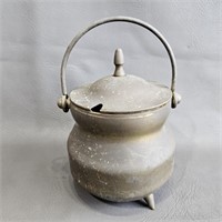 Brass Fire Starter Pot w/Lid -Oil, Kerosene, etc.
