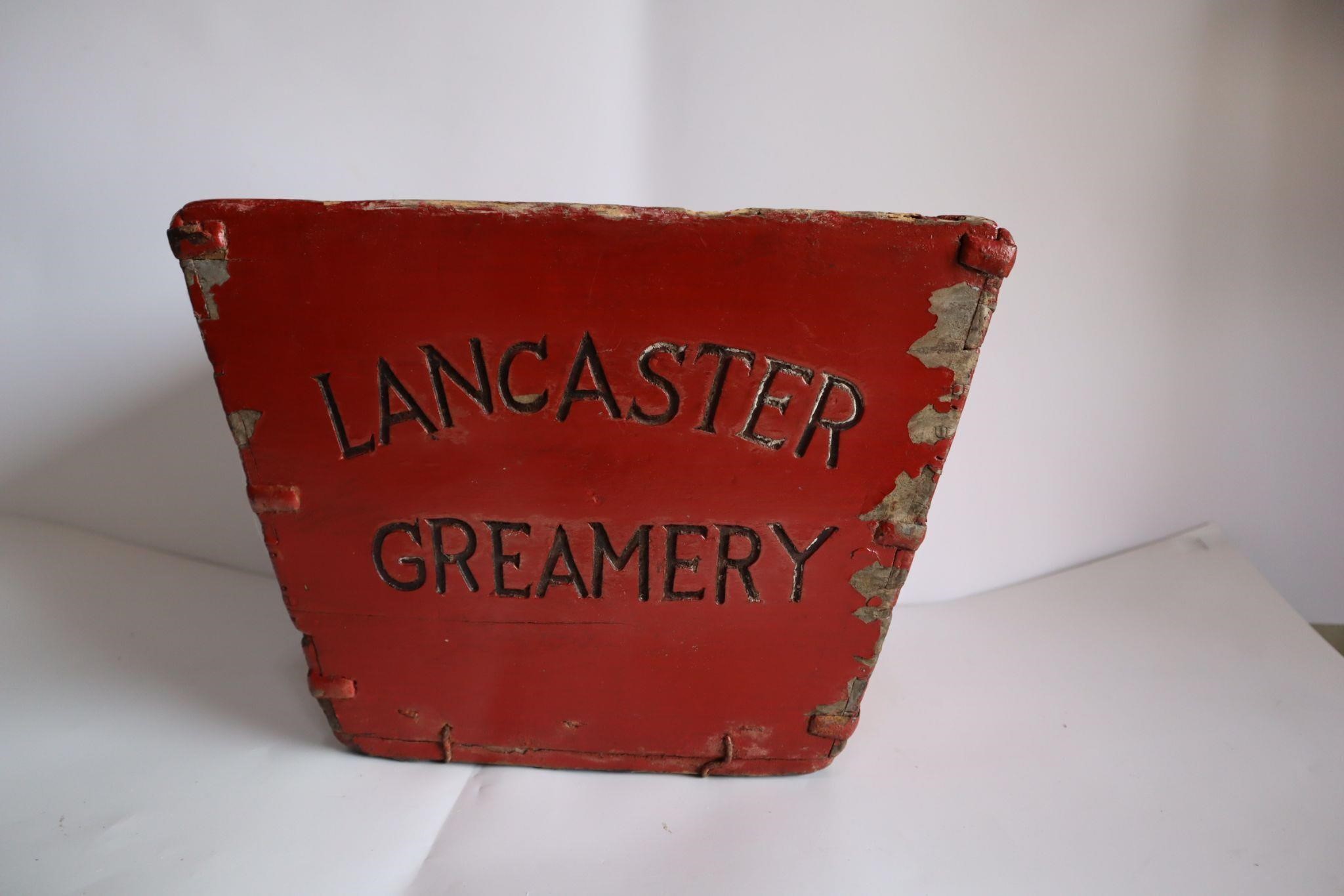 Lancaster Creamery Box Rustic Red Wooden Box