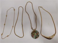 3 Vintage Gold Tone Necklaces