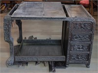 Ornately Carved Chinese Desk
