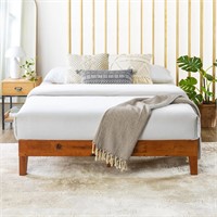 12 Inch Wood Platform Bed - Full (Cherry)