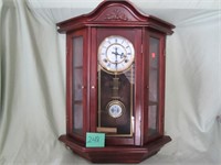 D&A WAll Clock with Side Shelves (has key)