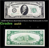 1928B $10 Green Seal Federal Reseve Note Redeemabl