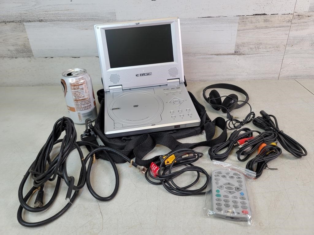 Curtis Portable DVD Player, Remote, Cables,