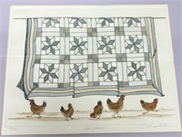 Signed and numbered Linda Cullen farmhouse chicken