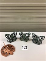 Sundial & Outdoor Cast Decorative Butterflies