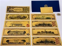 Collection de billets DONALD TRUMP gold foil 24K