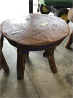 Wood slab table--20 inches round by 22 tall