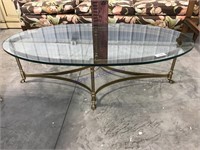 Glass-top coffee table--51.5 inches long