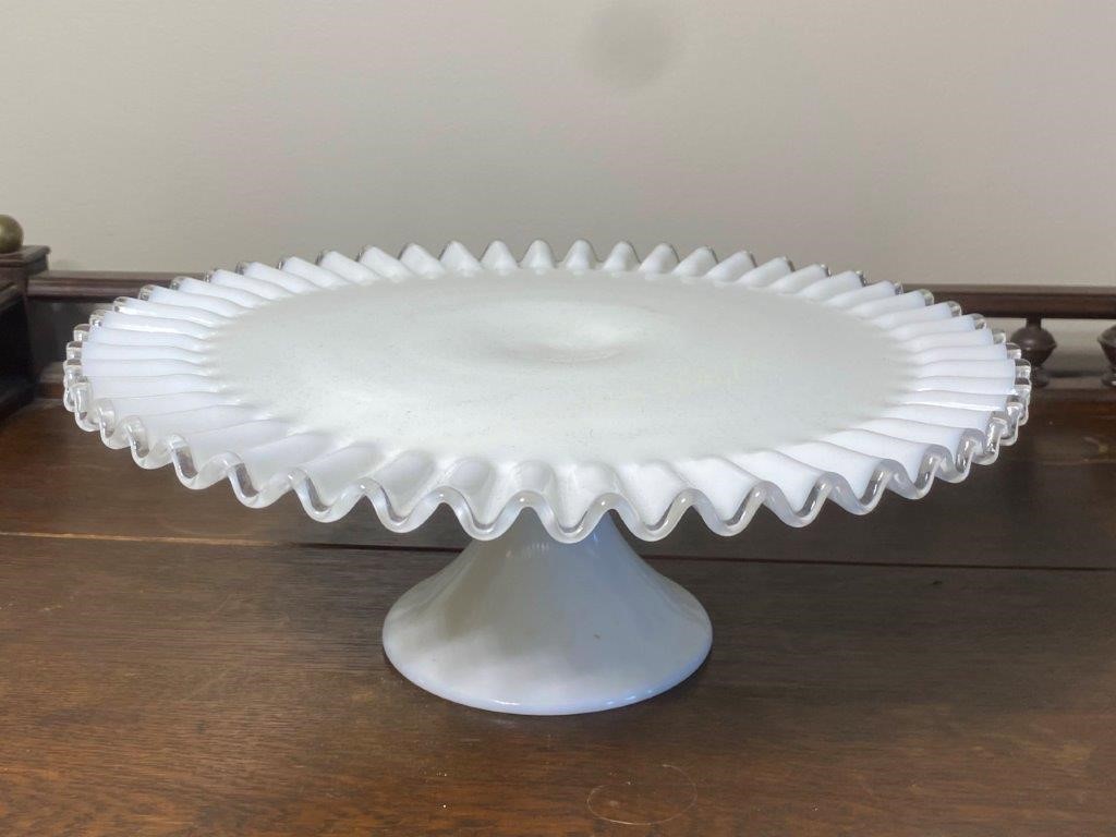 Fenton Silver Crest Ruffled Pedestal Cake Stand