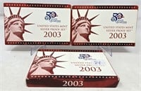 (3) 2003 Silver Proof Sets