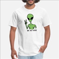 Funny Alien Saying on Men's T-Shirt