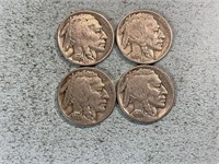 Two 1935, 1935D, 1935S Buffalo nickels